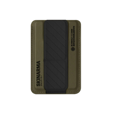 SkinArma Kado Mag-Charge Card Holder With Grip Stand - Green/Black