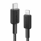 Anker 322 USB-C to Lightning Cable Braided (0.9m/3ft) -Black