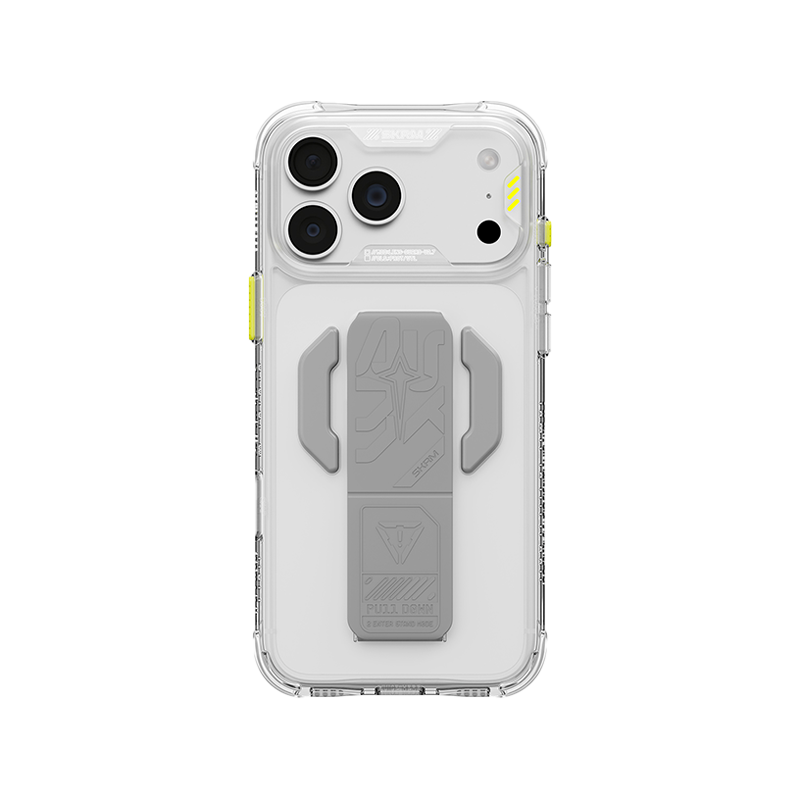SKINARMA iPhone 18 Pro 6.3 بوصة - حامل ومقبض من السيليكون HELIO CE - شفاف
