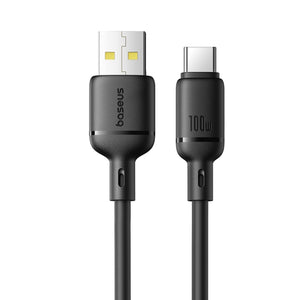 Baseus Silky Fast Charging Data Cable USB-A to USB-C 3A 1m Cluster Black
