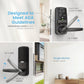 Lockly Lux Compact Mortise Edition Fingerprint Access Design to Replace Lever Set Mortises - Matte Black