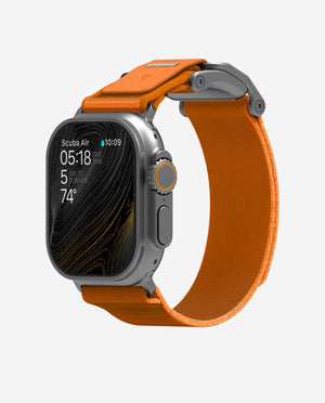 AULUMU A11 Mag Buckle Slim Band for Apple Watch 42/44/45/49mm - Luminous Orange