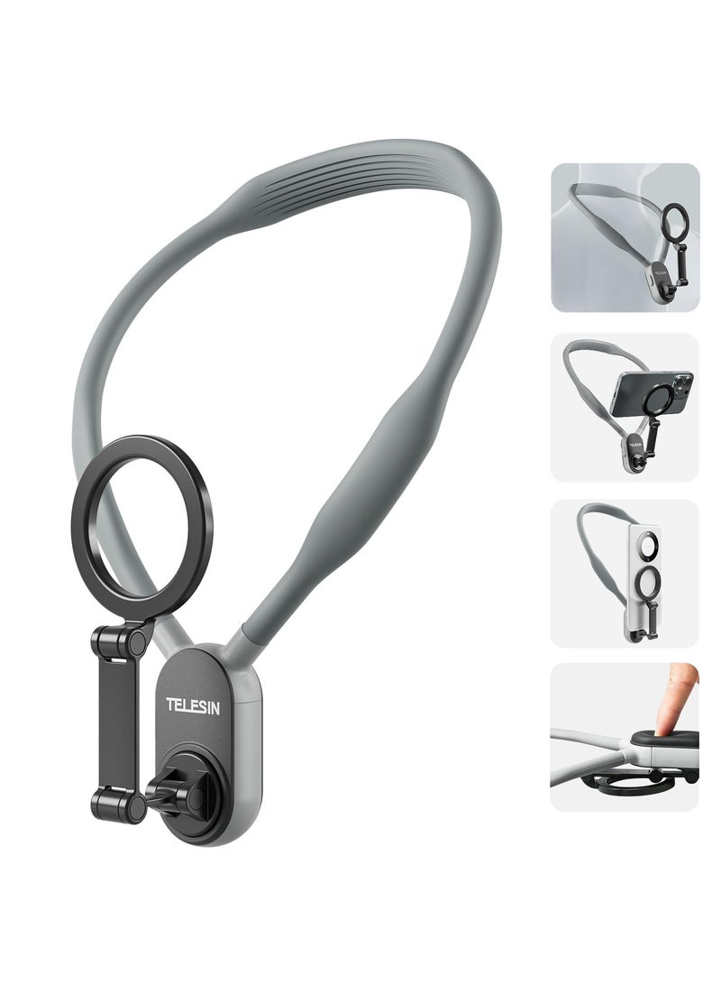 Telesin Neck Holder with Magnetic Phone Holder - Grey