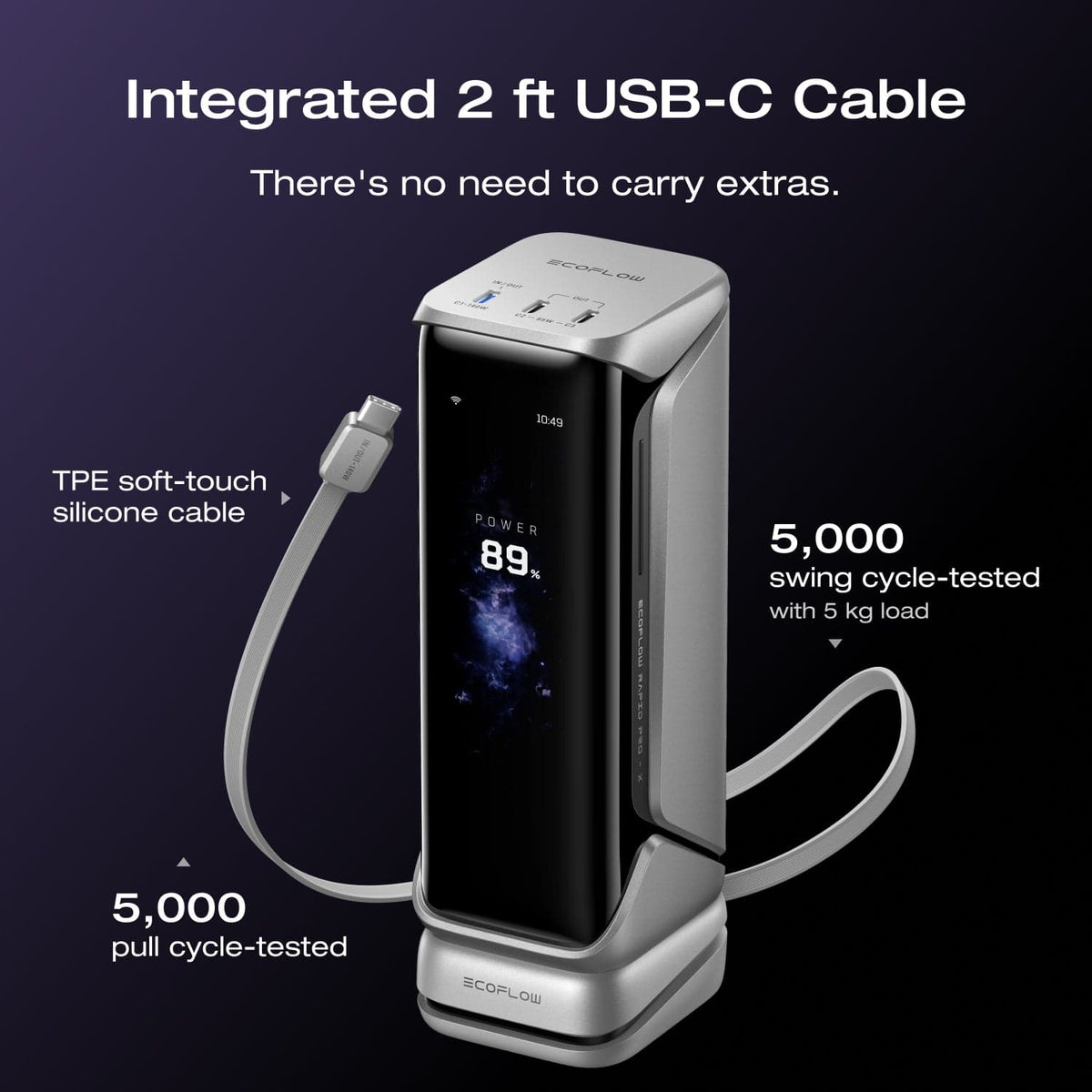 EcoFlow RAPID Pro X Power Bank (27,650mAh, 300W) - Silver | Astore