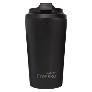 كوب FRESSKO Grande سعة 475 مل / 16 أونصة، من الفولاذ المقاوم للصدأ - أسود