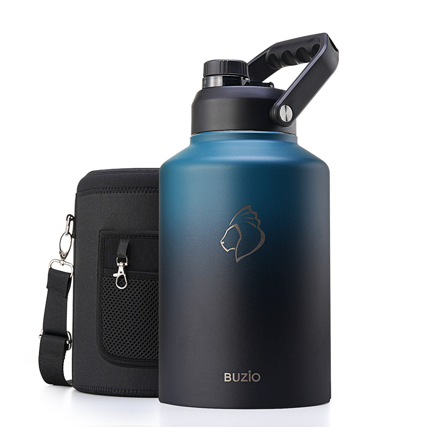 Buzio Rock Series One Gallon Jug with Spout Lid and Sleeve 3.8L - Indigo Crush