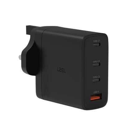 LZEL VoltixCharger 100W 4-Port GaN Wall Charger – Gray