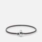 Metric 2.5Mm Rope Bracelet, Sterling Silver-Black/Grey