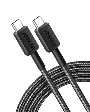 Anker 322 USB-C to USB-C Cable 60W Braided (1.8m/6ft) -Black