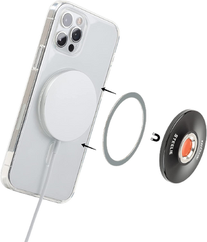 Nite Ize Steelie Orbiter Plus Magnetic Socket + Metal Ring Component for Magsafe