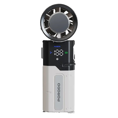 Porodo Lifestyle Chillo Plus Rechargeable Ice Cooling Fan-White