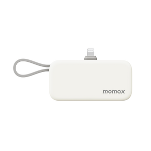 Momax 1-Power Mini 5000mAh Bulit-in foldable lightning connector Battery pack (White)