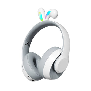 Soundtec By Porodo Kids Wireless Headphone Rabbit Ears LED Lights - Gray