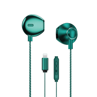 WEKOME YB08 Blackin Series - HiFi Lightning Wired Headphones - Dark Green