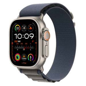 Apple Watch Ultra 2 GPS + Cellular, 49mm Titanium Case with Blue Alpine Loop - Small