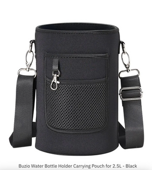 Buzio Water Bottle Holder Carrying Pouch for 2.5L - Black