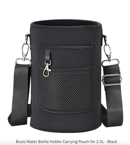 Buzio Water Bottle Holder Carrying Pouch for 2.5L - Black