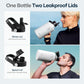 Buzio Duet Series Water Bottle with 2 Lids and Sleeve 1.9L - White