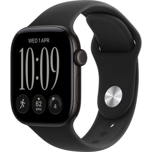 Apple Watch Series 12 Wifi 42mm Black Aluminium Case with Black Sport Band - S/M