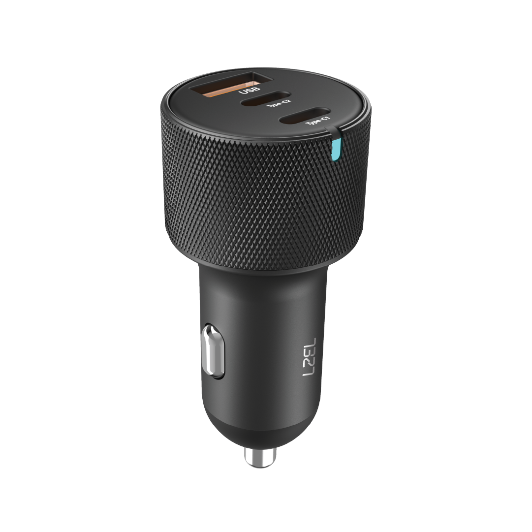 LZEL PulseCharge Max 3-Port Fast Car Charger PD & QC3.0 – Black