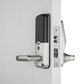 Lockly Lux Compact Mortise Edition Fingerprint Access Design to Replace Lever Set Mortises - Satin Nickel
