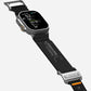 AULUMU A11 Mag Buckle Slim Band for Apple Watch 42/44/45/49mm - Classic Black and Silver Buckle
