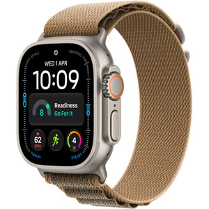 Apple Watch Ultra 4 GPS + Cellular 49mm Natural Titanium Case with Desert Alpine Loop - M
