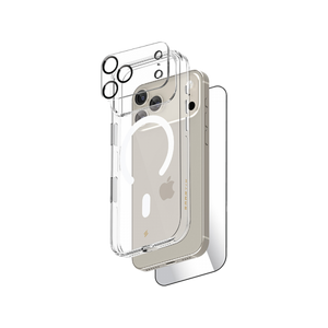 Smartix Ultraguard 3 in 1 Premium Bundle Pack for iPhone 17 Pro Max (Magnetic Clear Case+ Screen Protector + Camera Protector)