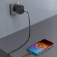 باورولوجي شاحن حائطي بتقنية غاليليوم نيتريد، مزود بمنفذي USB-C مزدوجين، بقوة 45 واط، طراز PWC035 - أسود