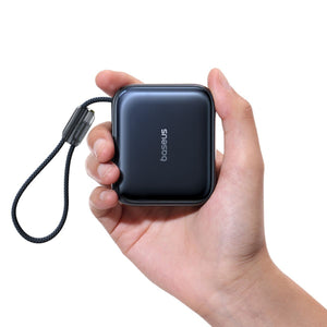 Baseus PicoGo AC22 Ultra Mini Power Bank With Built-in USB-C Cable 10000mAh 45W - Cosmic Black