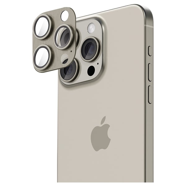 Smartix Premium Aluminium Camera Lens Protector For iPhone 16 Pro/Pro Max Natural