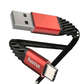 Hama Type-C to Type-C Charging-Data Cable 1.5 m - Black-Red