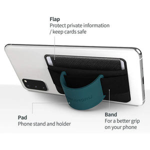 Sinjimoru Sinji Pouch B-Grip Phone Grip Card Holder with Phone Stand