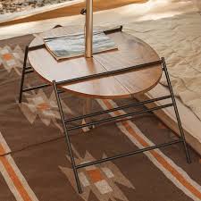 Naturehike outdoor folding Oval table - teak Wood