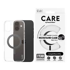 حافظة CARE من PanzerGlass مع قاعدة قابلة للتعديل باللون الأسود وتوافق مع MagSafe لهاتف iPhone 16 بحجم 6.7 بوصة Plus