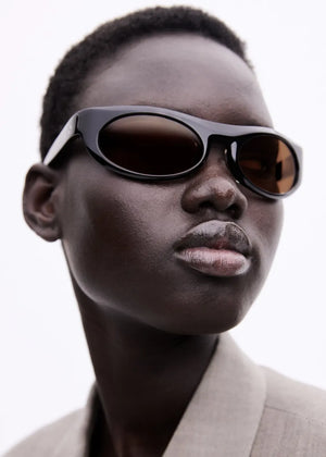BLACK ACETATE TOBACCO LENS-PT-4501 - TOUBA