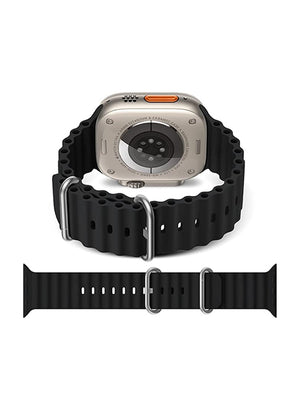 Smartix Premium Silicone Band For Apple Watch 49/45/44/42mm Black