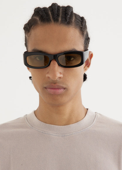 BLACK ACETATE WARM OLIVE LENS PT-7009 - SAUDADE