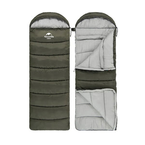 Naturehike U series envelope sleeping Bag with hood U350 - Green