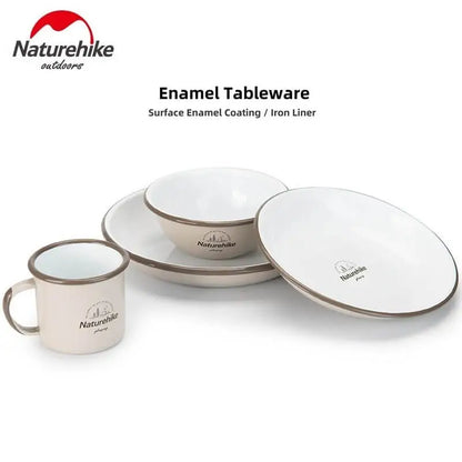 Naturehike -You Yi-Enamel Tableware 160*160*60MM-600ML- Khaki