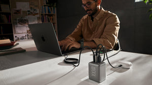 شاحن رابد برو (100 واط، 3 منافذ، GaN) من إيكو فلو