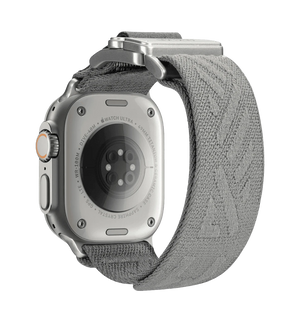 AULUMU G03 Titanium Alloy Mag Buckle Nylon Strap For Apple Watch 42/44/45/46/49mm - Gray
