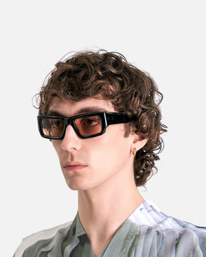 BLACK ACETATE AMBER LENS-PT-4302 - KEREWAN