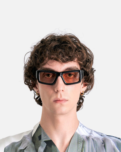 BLACK ACETATE AMBER LENS-PT-4302 - KEREWAN