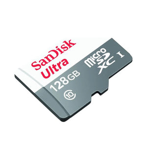 بطاقة SanDisk Ultra microSDXC بسعة 128 جيجابايت وسرعة 100 ميجابايت/ثانية فئة 10 UHS