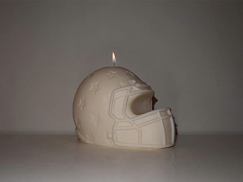 Cent.ldn Football Helmet Candle