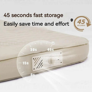 Naturehike Yugu C12 Comfort Automatic Inflatable Cushion With Inner Inflatable Pump - Beige Single (200*76*12)