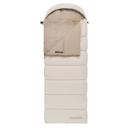 Naturehike RiXuan Envelope Hooded USB-Heating Cotton Sleeping Bag Right Zipper 220x80 - Brown